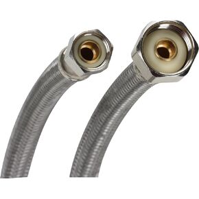 Fluidmaster B1F20 Faucet Connector, Braided Stainless Steel - 3/8 Female Compression Thread x 1/2 F.I.P. Thread, 20-Inch Length