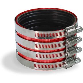 37522CS No- No-Hub Coupling Heavy Duty Colored Shield, 3 inch, Red
