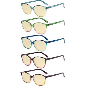 Eyekepper Ladies Reading Glasses 5 Pack Large Cat-eye Stylish Readers Women +2.00