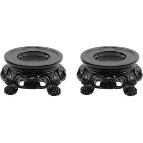 T Tulead 2PCS Display Stand Ball Display Stand Pedestal 2.36"×1.3" Hollow Stand Base Ball Plate Stand, for Ball 2.4"-3.1" Dia