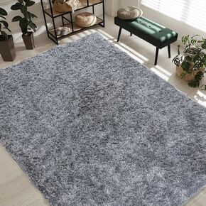 MABOZOO Dark Grey 10x14 Fluffy Area Rug for Living Room,Modern Extra Large Plush Shag Carpet for Bedroom,Fuzzy Faux Fur Non Slip Indoor Floor Rug for Dorm,Soft Throw Rugs for Nursery/Office,Home Decor