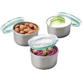Smash Stainless Steel Mini Pots, Sage, 60 ml Capacity (Pack of 3)