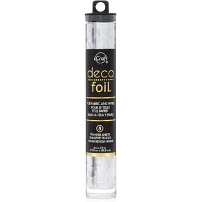 iCraft Deco Foil Transfer Sheets, 6" x 12", Silver Shattered Glass 5 Piece