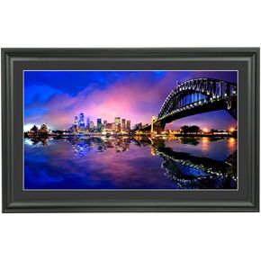 LTYHHK 12x20 Panoramic Picture Frames Solid Wood with 10x18 Black Mat, Displays 10x18 with Mat or 12x20 Inch without Mat, 10x18 Poster Frame 12x20 Photo Frames Family Wall Black (L23B1220B1018)