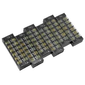 uxcell 6 Pcs 6 Positions Dual Rows 600V 25A Cable Barrier Block Terminal Strip TB-2506L