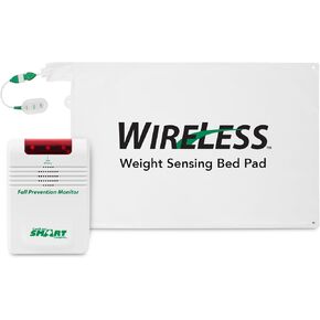 Smart Caregiver Cordless Bed Exit Alert - Includes Cordless Monitor with 20in by 30in Bed Pad