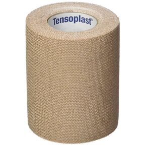 BSN Medical 20186 Tensoplast Elastic Athletic Tape, Provides Medium Support or Compression with High Adhesive Properties, Water Repellent and Air Permeable, Tan, 3" x 5 yard, Roll