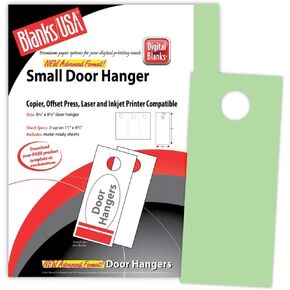 Digital Door Hanger - 3.67" x 8.5", 150 Door Hangers, Green