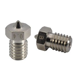 Upgrade 3D Printer Plated Wear Resistant M6 Thread Brass V6 Nozzle 0.4 for 1.75mm V6 Hotend Titan Aero Extruder Prusa I3 MK3 MK3S Anycubic I3 Mega S/Pro/Mega X 3D Printer (2x0.4mm)