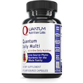 QNL Daily Multivitamin - Daily Vitamins for Women & Men - Natural Multivitamin with Cordyceps, Green Tea Extract & More - Vitamins for the Whole Family - 60 Vegetarian Capsules