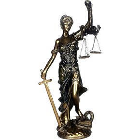 12.2 in Lady Justice Statue Blind of Justice Figurine Scale of Justice Sculpture Lawyer Office Decor for Desk Bookshelf Ldeal Gift for Lawyer Friends Who Long for Fairness and Justice