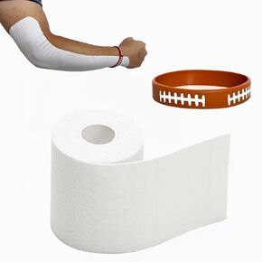4 Inch X 10.9 Yards Turf Tape Football with a Lucky Silicone Football Bracelet Gifts Kits for Boys Players Men Son Grandson, Protects from Turf Burn, Extra Wide, Waterproof & Flexible