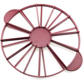 RLECS Cake Divider Round Cake Slice and Pie Slicer Equal Portion Cutter, Slice Marker, Baking Tool, Kitchen Utensils, Red 10 or 12 Slices Double Sided Cake Portion Marker