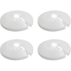 Pipe Cover Decoration for 1.96" to 3" (50-78mm) Outer Diameter Flange Water Pipe, White PVC Radiator Escutcheon, Plastic Wall Flange Collars