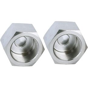 Stainless Steel 304 Forged Pipe Fitting, Hex End Cap, 1" NPT Female, Class 3000 (Pack of 1) (Pack of 2, 3/8" Fnpt)