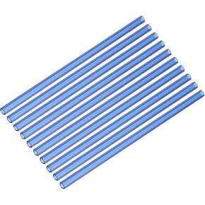 PATIKIL 8 Inch Glass Tubes, 10 Pack Borosilicate Long Glass Pipes Glass Blowing Tubes Industrial Glass Tubing for Glass Making DIY, Burgundy