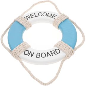 RORPOIR Life Buoy Pendant Life Nautical Life Saver Lifebuoy Shaped Wall Life Buoy Decor Yacht Rock Window Decor Rustic Decor Life Ring Decor Ocean Decor Outdoor Wood Coat Hanger