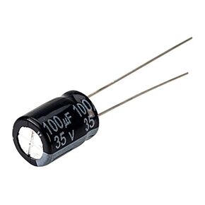 Aluminum Electrolytic Capacitors - Leaded 100UF 35V 20% 105c (10 pieces)