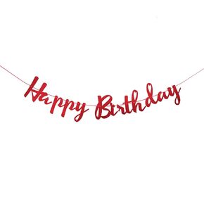 GLASNES Strawberry Happy Birthday Banner Strawberry Birthday Party Decorations Baby Shower Summer Fruit Birthday Party