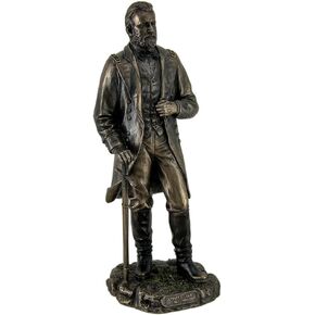 Veronese Design 11 Inch Tall Ulysses S. Grant 18th US President Standing in Uniform with Sword Statue Cold Cast Resin Antique Bronze Finish Sculpture