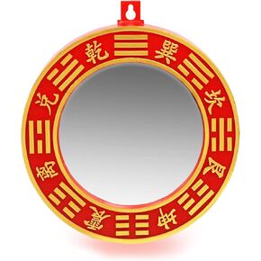Feng Shui 8Inch Concave Bagua Mirror Protection Against Active Harmful Energy Heart Sutra Home Accessories (8Inch)