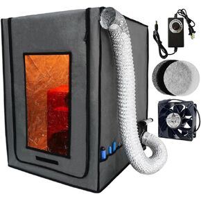 Resin 3D Printer Enclosure with Ventilation Filter, 12V Fan 5000RPM with Speed Control Fume Extraction, Dustproof Tent Constant Temperature Protective Cover for Ender 3 Pro/V2/Ender3 S1/ Neo
