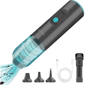Handheld Car Vacuum Cordless High Power Rechargeable, 13000Pa Cordless Handheld Vacuum with Brushless Motor and Blower Accessories for Home & Car Use