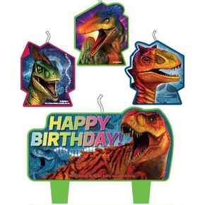 amscan Jurassic World Birthday Candles | Assorted Sizes | 4 Pcs