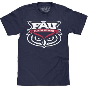 Tee Luv Men's FAU Owls Shirt - Florida Atlantic University Logo T-Shirt