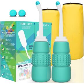 2 Pack Peri Bottle for Postpartum Care Squirt Bottle 350ml Portable Travel Bidet with 4 Nozzles for Different Needs Peri Wash Bottle for Baby Female a...