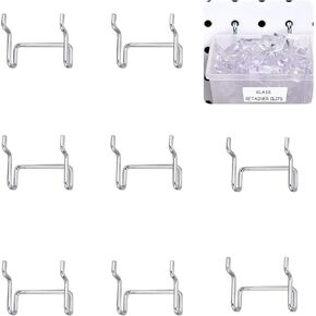 8 PCS Pegboard Bins PegBoard Hooks, Peg Hooks Organizer Accessory Metal U-Hook for Pegboard Slatwall, Pegboard Bins Hooks for Hanging Tools, Garage Workshop Workbench Pegboard Wall Organization