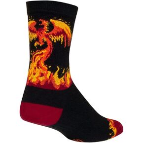 SockGuy Unisex Phoenix 6-Inch Crew Socks