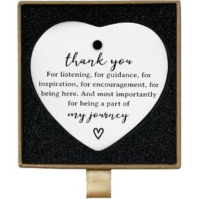 Thank You Gifts for Women Men Appreciation Gifts for Coworker Boss Manager Thank You for Being a Part of My Journey Heart Ceramic Ornament Sign