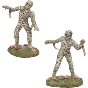 Department 56 Village Halloween Accessories Mummies Parade Figurine Set, 3.5 Inch, Multicolor