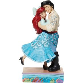 Jim Shore Enesco Disney Traditions The Little Mermaid Ariel and Prince Eric Love World's United Figurine, 7.5 Inch, Multicolor