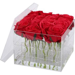 صندوق زهور أكريليك من آي مارت، أصيص زهور، مزهرية بطبقتين قابلين للإزالة (16 فتحة) شفاف in Kuwait