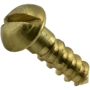 014973437626 Slotted Round Wood Screws, 4 x 3/8, Piece-20