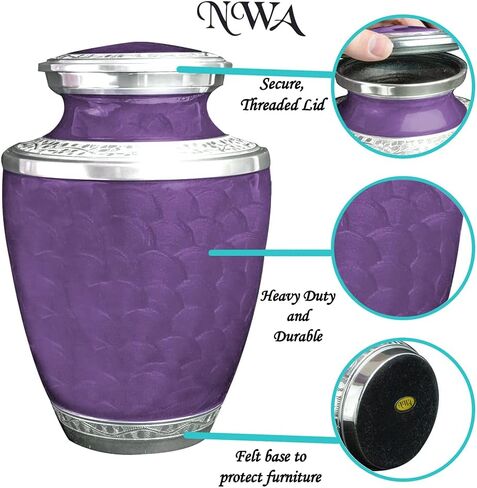 جرة حرق جنازة بشرية كبيرة جدًا باللون الأرجواني، جرة مزدوجة لشخصين بالغين in Kuwait