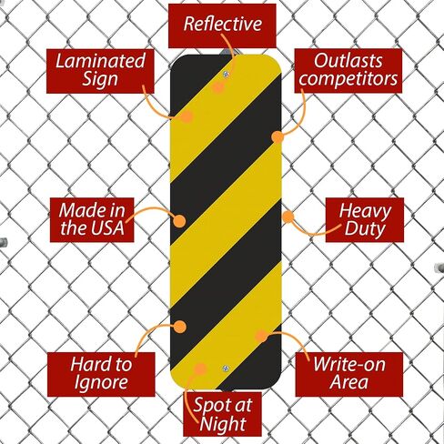 SmartSign 24 x 8 inch Object Marker Chevron Metal Sign, 80 mil Aluminum, 3M Laminated Engineer Grade Reflective Material, Black and Yellow in Saudi Arabia