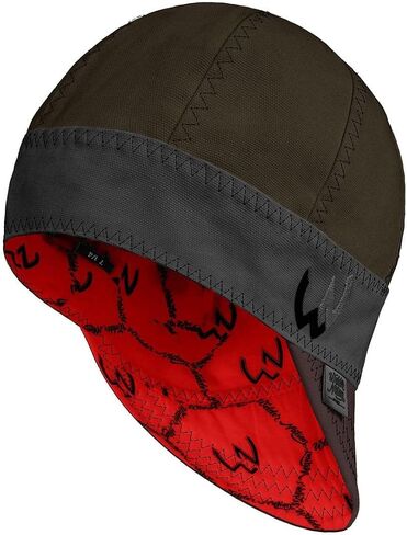 Welder Nation 8 Panel Welding Cap, 100% Cotton, Duck Canvas Exterior, Protective, Durable Men’s Hats with No Unicorn Peak for Welding, Heavy-Duty Jobs - Premium, Comfortable Welder Hat - 10 oz, 7 1/4 in Saudi Arabia