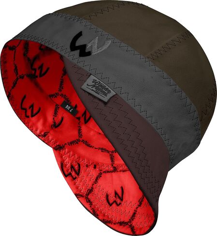 Welder Nation 8 Panel Welding Cap, 100% Cotton, Duck Canvas Exterior, Protective, Durable Men’s Hats with No Unicorn Peak for Welding, Heavy-Duty Jobs - Premium, Comfortable Welder Hat - 10 oz, 7 1/4 in Saudi Arabia