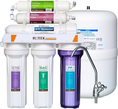 Reverse Osmosis Water Filtration System | Under Sink 5-Stage RO Water Filter System | NSF Certified | No Pump | Contains Leak Stop Valve | 100 GPD | Standard in Saudi Arabia