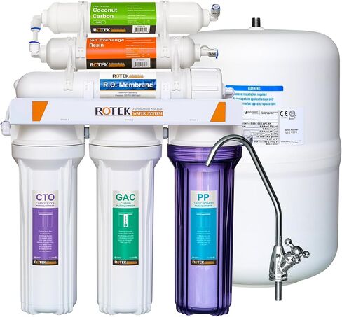 Reverse Osmosis Water Filtration System | Under Sink 5-Stage RO Water Filter System | NSF Certified | No Pump | Contains Leak Stop Valve | 100 GPD | Standard in Saudi Arabia