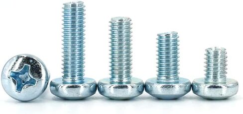 Cabinet Pulls Knobs Screws 8#32 1/4" to 2" Zinc Plated Pan Head Metal Phillips Screws Cabinet Door and Drawer Screws 50 PCS in Saudi Arabia