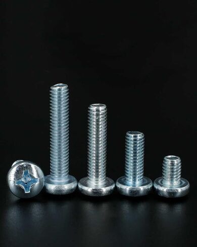 Cabinet Pulls Knobs Screws 8#32 1/4" to 2" Zinc Plated Pan Head Metal Phillips Screws Cabinet Door and Drawer Screws 50 PCS in Saudi Arabia