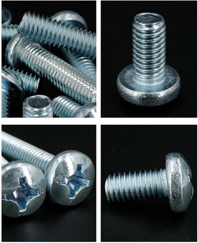 Cabinet Pulls Knobs Screws 8#32 1/4" to 2" Zinc Plated Pan Head Metal Phillips Screws Cabinet Door and Drawer Screws 50 PCS in Saudi Arabia