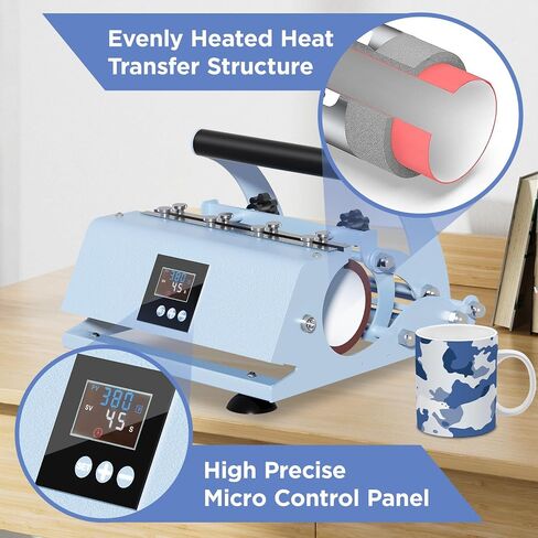 30OZ Tumbler Heat Press Machine 110V Auto Timer Cup Mug Heat Press Machine for 9 OZ 11 OZ 15 OZ 16 OZ 20 OZ 30 OZ Sublimation Straight Tumbler Bottles,Ceramic Mugs,Glass Cans Heat Transfer Print in Saudi Arabia