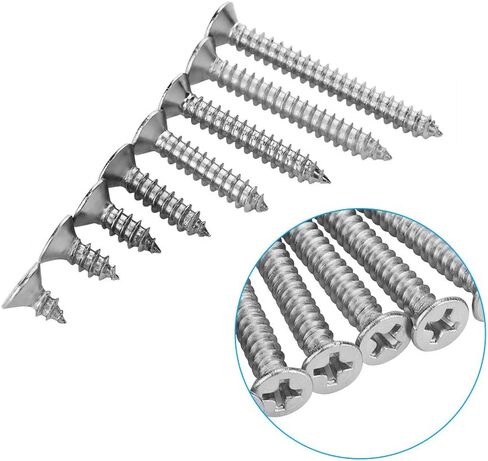 M4 Stainless Steel Self Tapping Screws Cross Fat Head Combination Set(200Pcs) in Saudi Arabia
