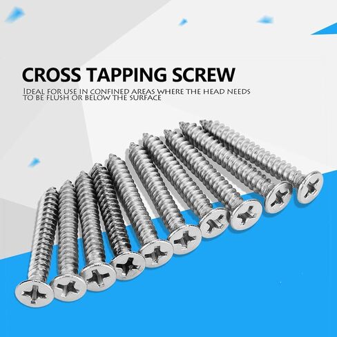 M4 Stainless Steel Self Tapping Screws Cross Fat Head Combination Set(200Pcs) in Saudi Arabia