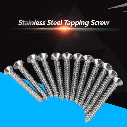 M4 Stainless Steel Self Tapping Screws Cross Fat Head Combination Set(200Pcs) in Saudi Arabia